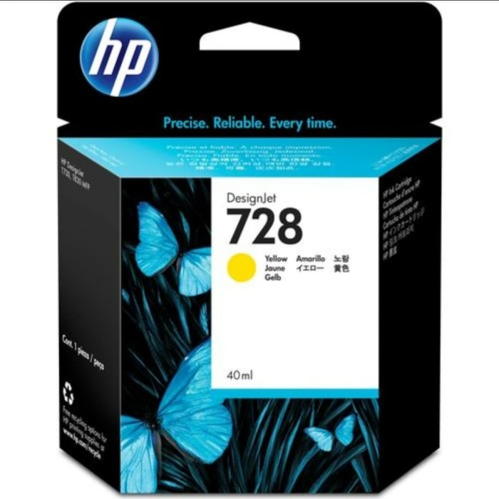 HP 728 40-ml Yellow Ink Crtg