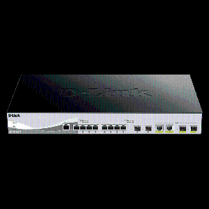 D-link 10 Gigabit Ethernet Web Smart Switches,8-port UTP 10GBASE-T, 2-port 10G SFP+, 2-port UTP 10GBASE-T/10G SFP+ Combo (EU 2 Round Pin+ UK 3-pin Power Cord, H/W: A1, Rackmountable)