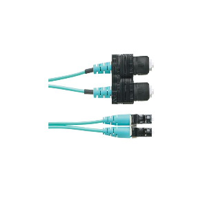 SC Untuk LC Duplex, 2-fiber OM3 10 GbE Kabel Patch OFNR (riser) Standar, 1.6mm Berjaket Kabel Std. 1m ( FX2ERLNSNSNM001 )