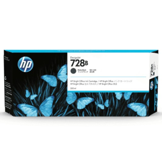 HP 728B 130ml Matte Black Ink Cartridge