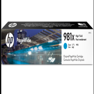 HP 981X High Yield Cyan Original PageWide Cartridge