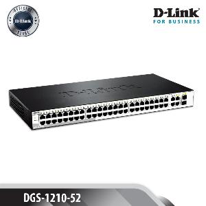 Gigabit Ethernet Web Smart Switch, 48 X 10/100/1000Base-T, 4 X 100/1000Mbps GbE / SFP Combo Gigabit Standard Smart Managed Switch, MAC Address 16K, Fanless, 6KV Surge Protection