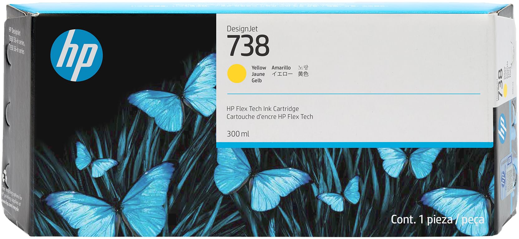 HP 738 300ml Yellow Ink Cart