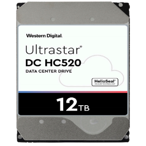 WD Ultrastar 3.5in 26.1MM 12000GB 256MB 7200RPM SAS ULTRA 512E TCG P3 DC HC520