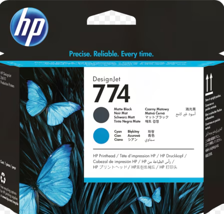 HP 774 Mte Black/Cyan Printhead
