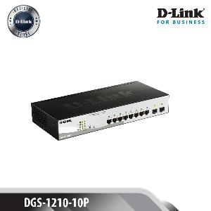Gigabit Ethernet Web Smart POE Switch, 8 X 10/100/1000Base-T 802.3af/802.3at PoE, 2 X 100/1000Mbps SFP Gigabit Standard Smart Managed Switch (Port 1-8 Up-to 30W Per Port), MAC Address 8K, Fanless, 6KV Surge Protection Power Budget: 65W