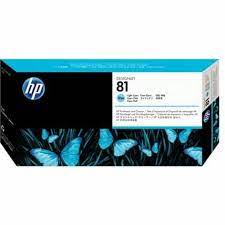 HP 81 Cyan DesignJet Dye Printhead And Printhead Cleaner