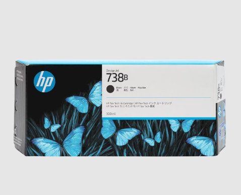 HP 738B 300ml Black Ink Cart