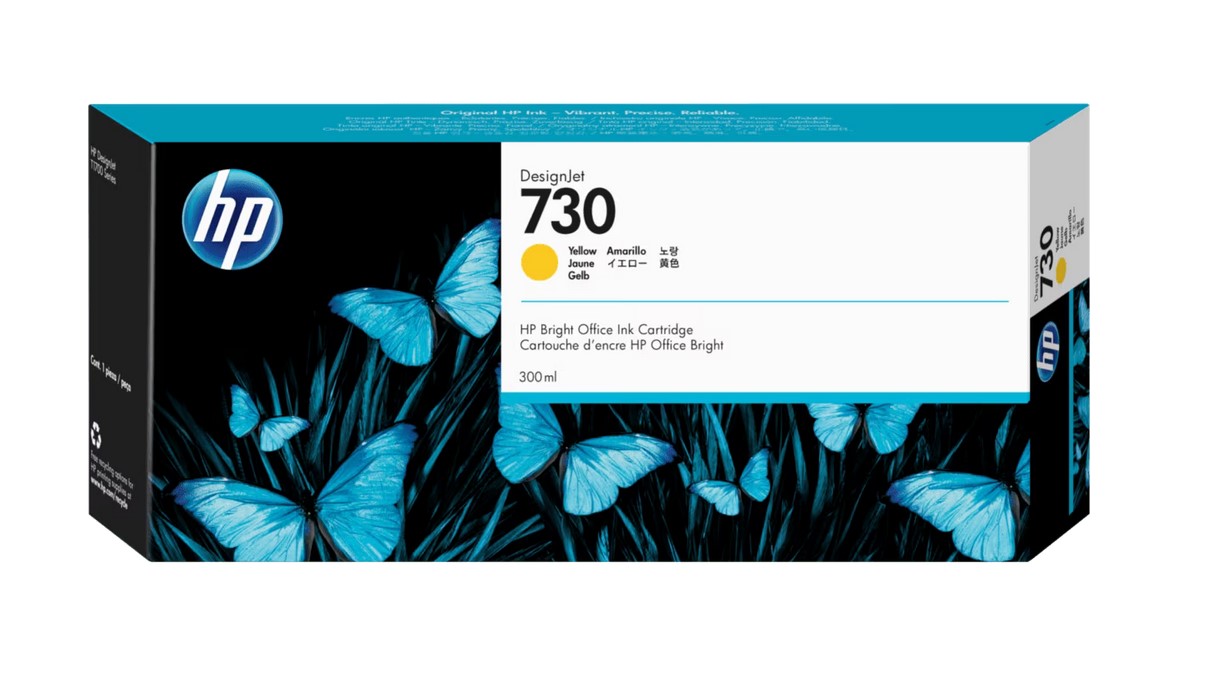 HP Tinta HP 730 300-ml Yellow Ink Cartridge