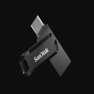 SanDisk Ultra Dual Drive Go USB Type-CTM Flash Drive, SDDDC3 128GB, USB Type C, Black, USB3.1/Type C Reversible Connector, Swivel Design , Type-C Enabled Android Devices, 5Y