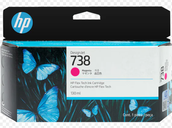 HP 738 130ml Magenta Ink Cart
